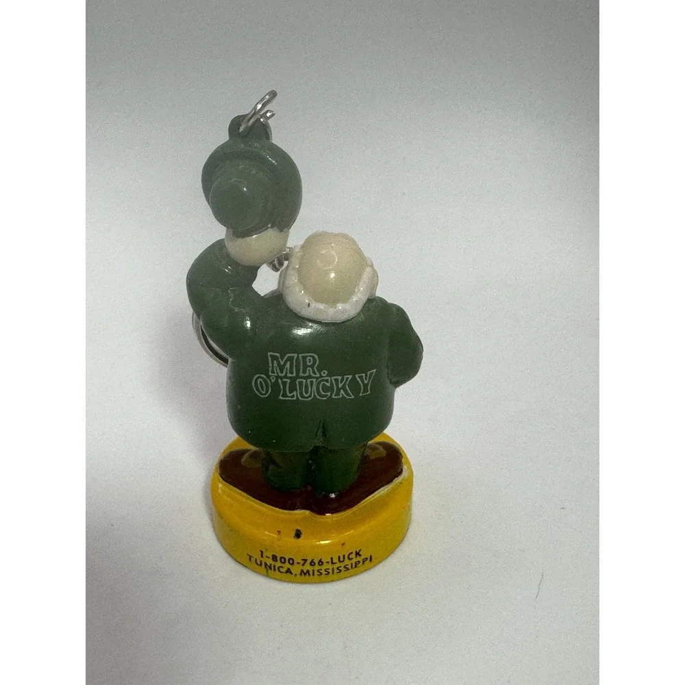 Vintage Mr O' Lucky Leprechaun Fitzgerald's Casino Hotel Keychain Las Vegas 3